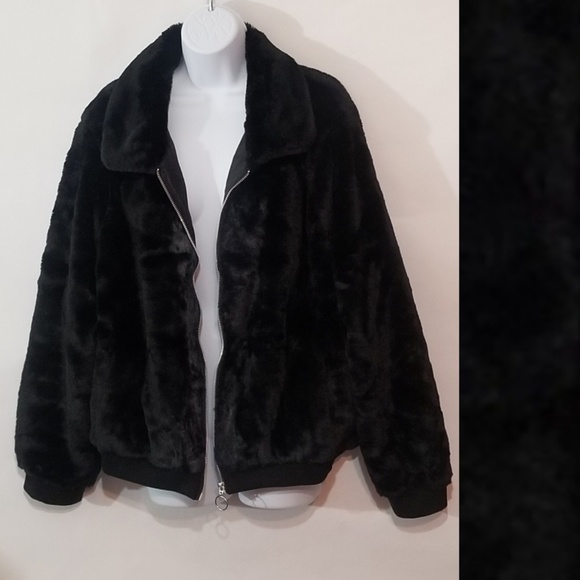 Faux Fur Bomber Jacket - Picture 3 of 8